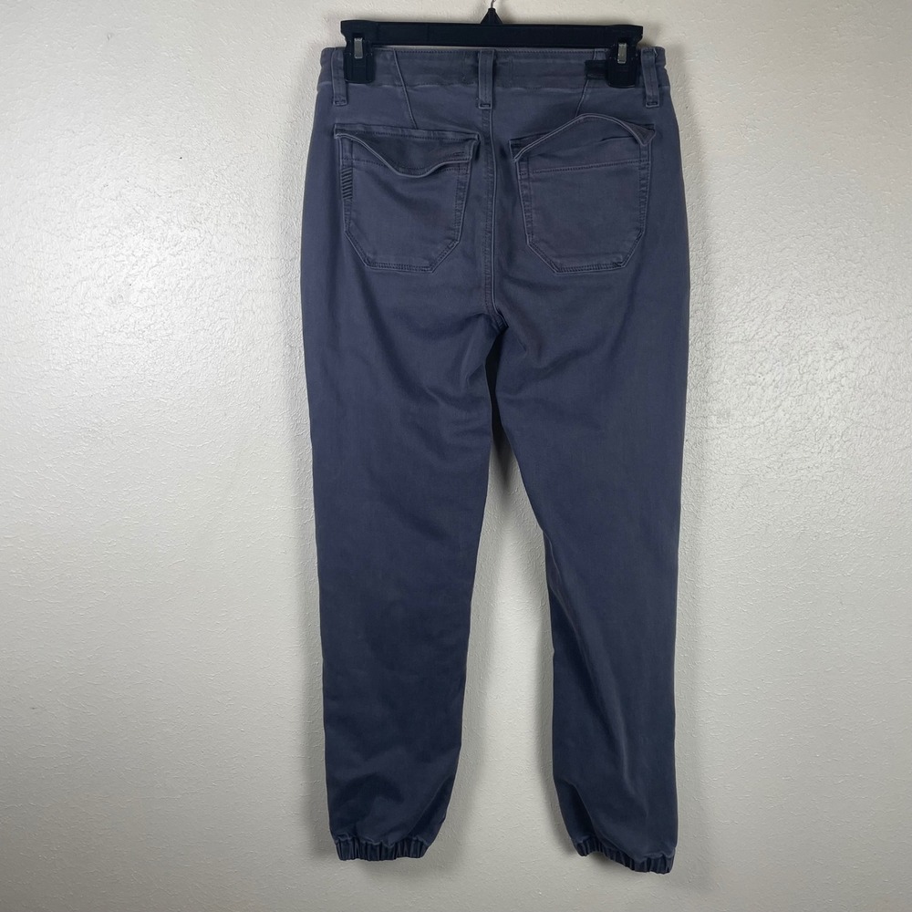Paige Mayslie Jogger Pants Women 25 Charcoal Grey Slim Utility Cargo Ankle Zip - Picture 4 of 9